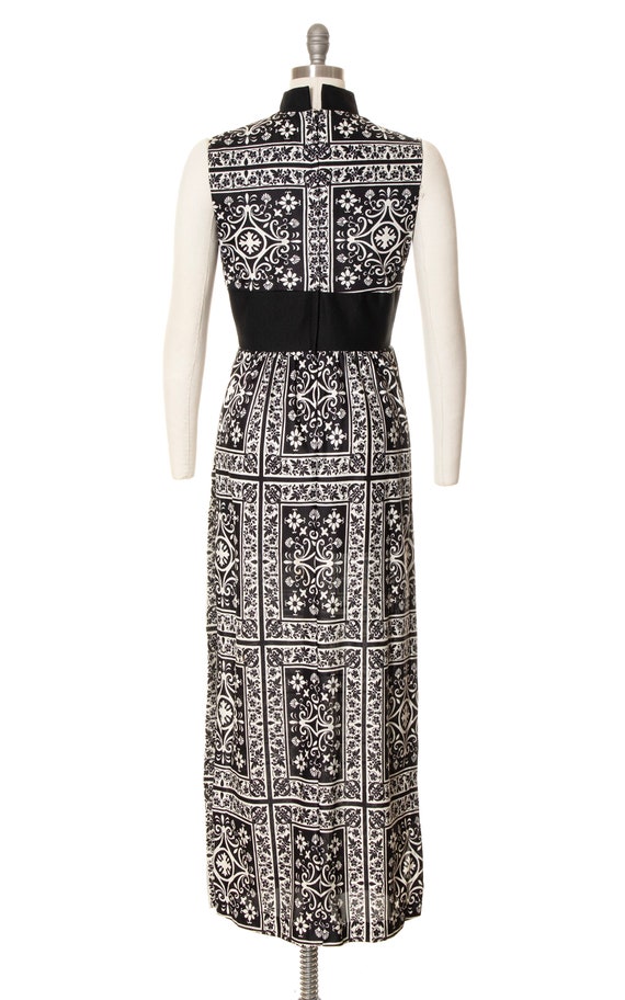 Vintage 1960s 1970s Dress | 60s 70s Mosaic Tile G… - image 4
