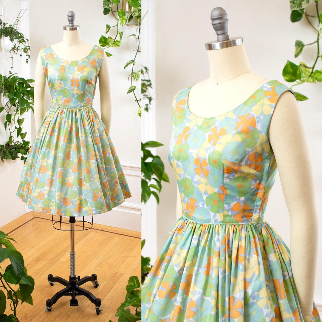 ワンピース special! 60s vintage flower frill dress special! 60s vintage flower frill dress Vintage 60s Jacquard