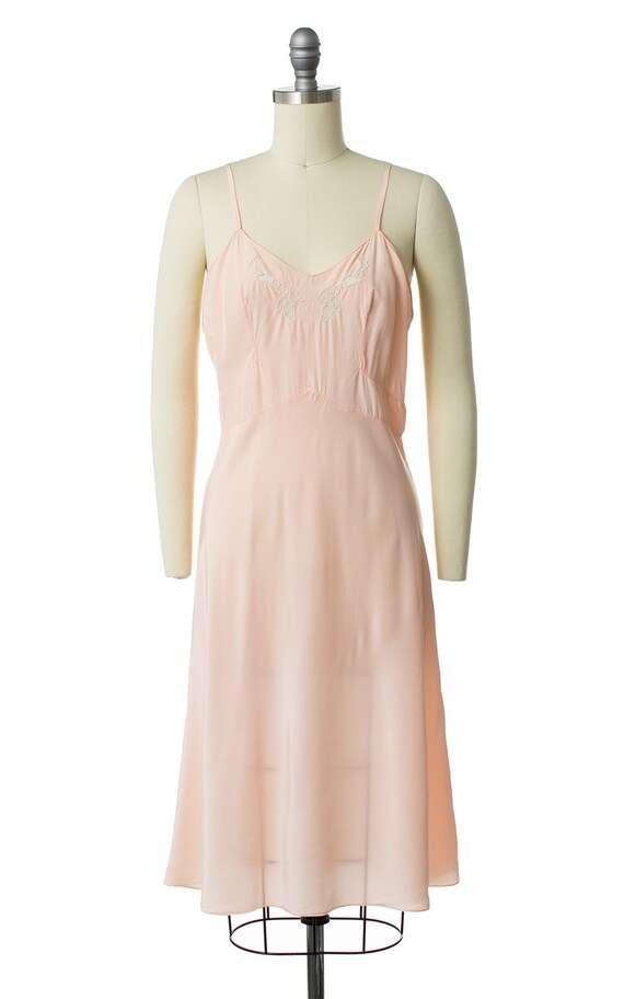 Vintage 1930s Dress | 30s Sheer Peach  Lace Weddi… - image 7