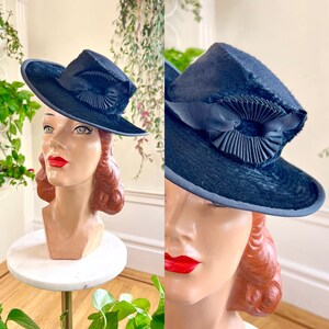 Vintage 30s Tilt Hat 1930s Retro Birds Avante Garde Film Noir Femme Fatale Vintage 30s Tilt Hat 1930s Retro Birds Avante Garde Film  main image 4