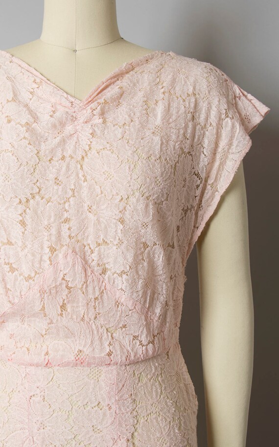 Vintage 1930s Gown | 30s Sheer Cotton Lace Light … - image 5