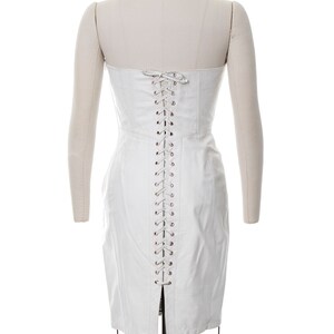 Witte leren jurk sale