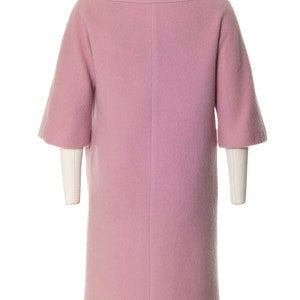 Vintage 1960s Coat | 60s Light Pastel Purple Wool Winter Spring Solid Color Car Coat (small/medium) image 4