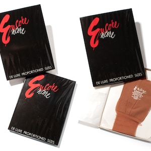 Vintage 1960s Nylon Stockings | 60s DEADSTOCK Encore Mesh Seamless Sheer Thigh High Hosiery x6 PAIRS in Dancing Fire (size 8.5-9 small)
