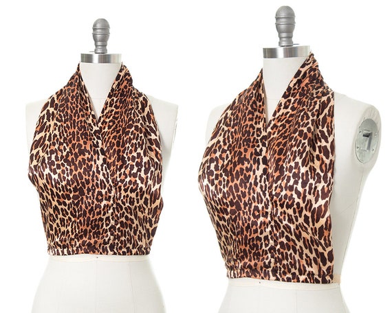 Vintage 1940s 1950s Dickey | 40s 50s Leopard Print