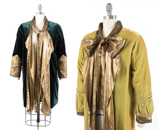Vintage 1920s Coat | 20s REVERSIBLE Silk Velvet Ch