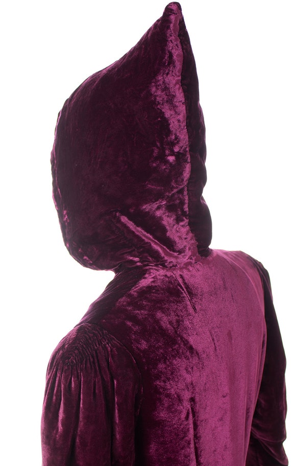 Vintage 1930s Hooded Princess Coat | 30s Purple S… - image 9