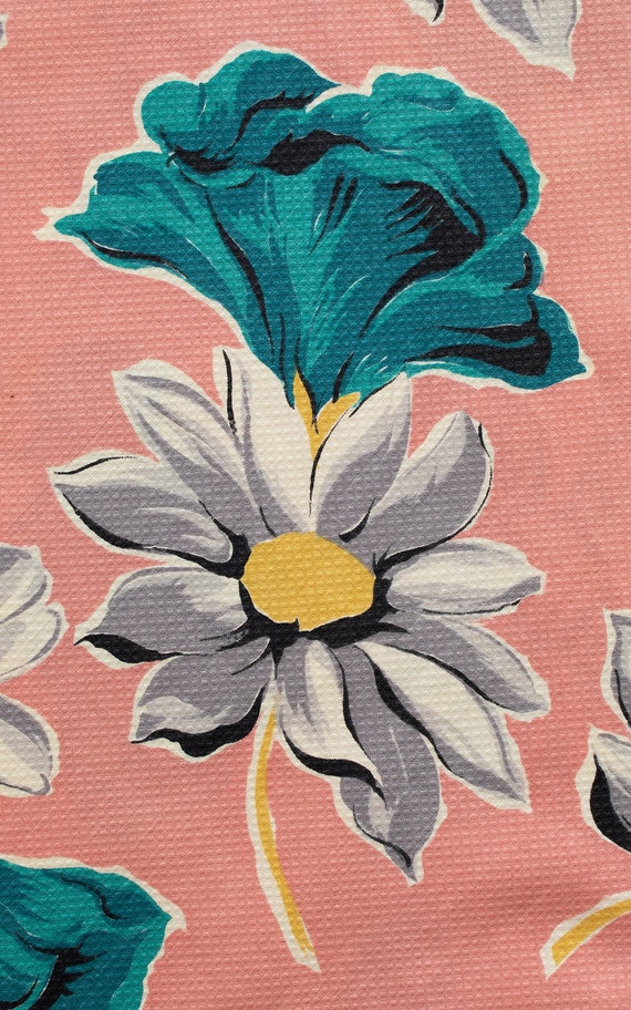 Vintage 1940s Skirt | 40s Floral Printed Cotton P… - image 8