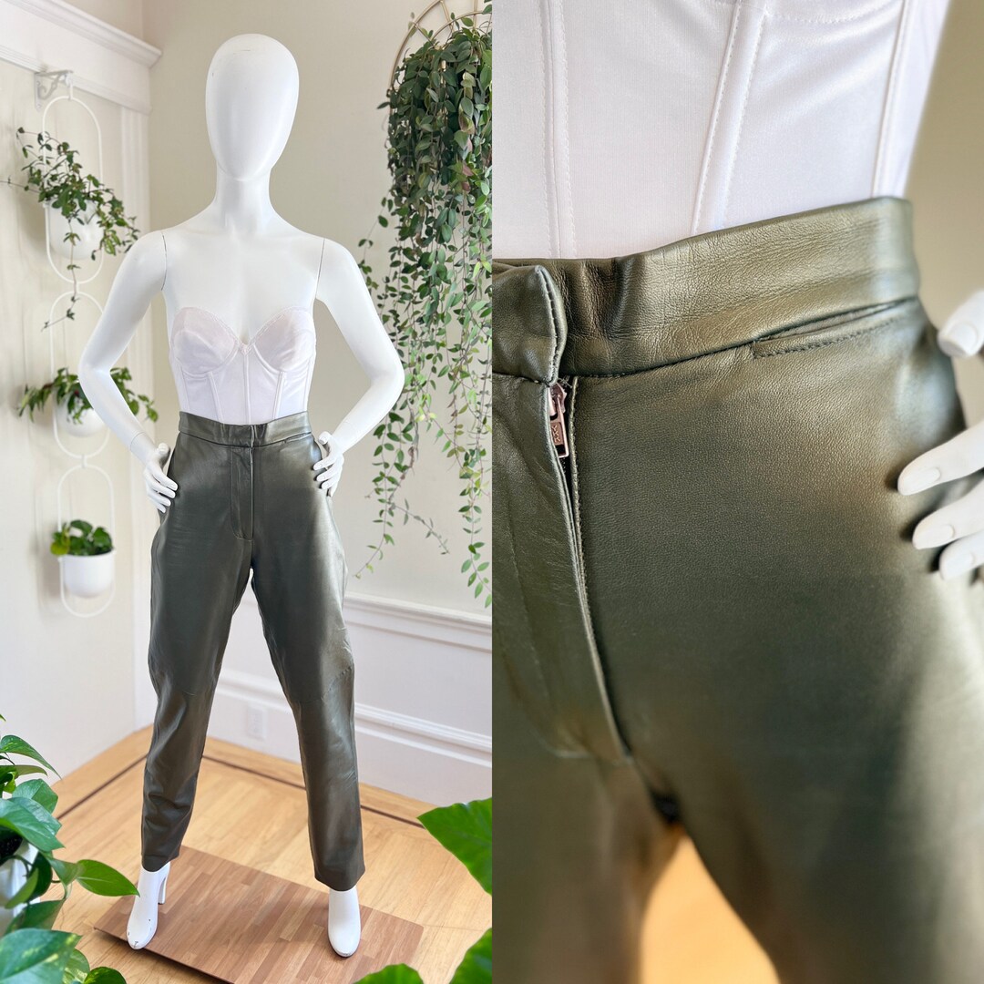 【限定セール！】 80s | Pants 1980s Vintage Genuine Brass Metallic Leather パンツ