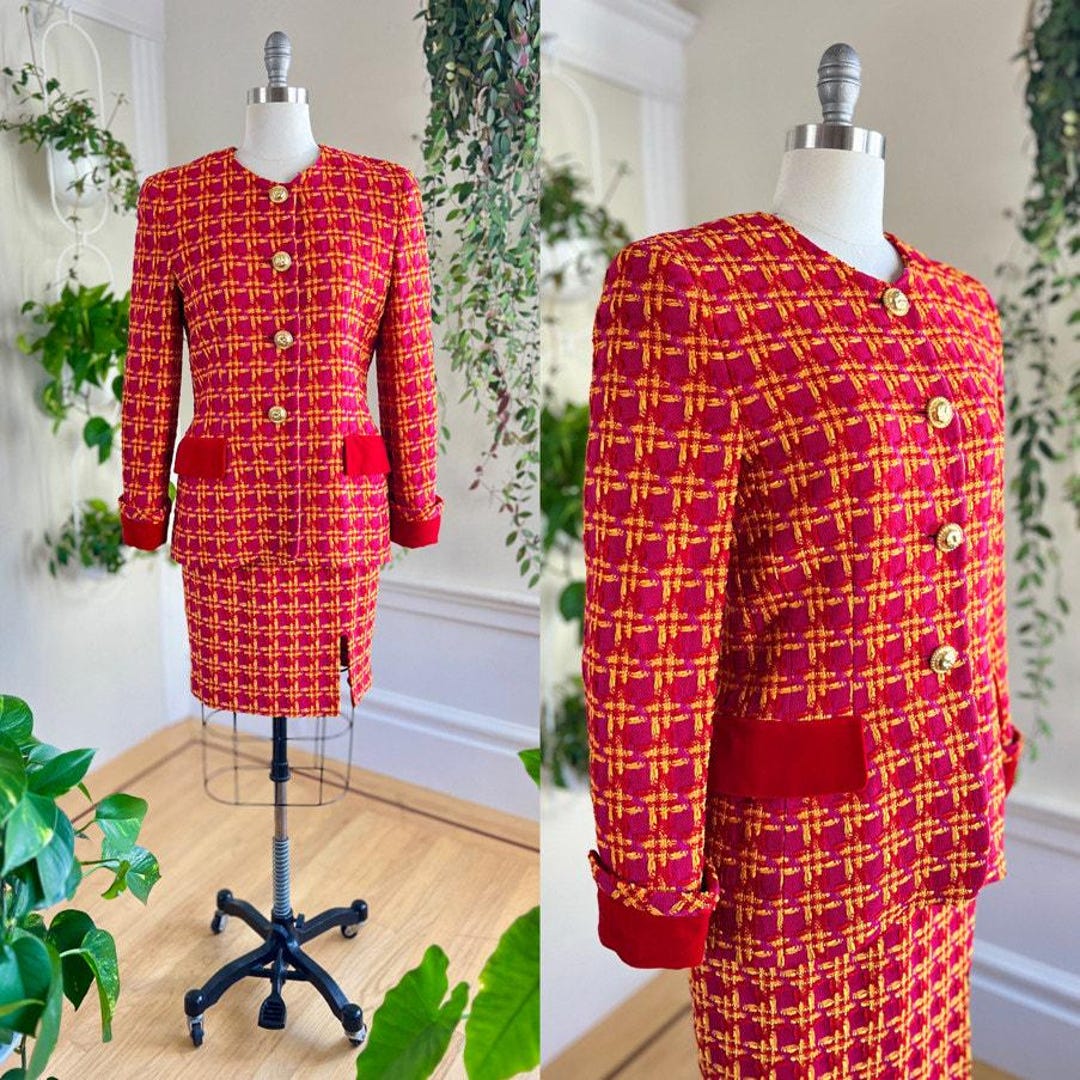 Vintage 1980s Skirt Suit | 80s ESCADA by Margaretha Ley Chenille