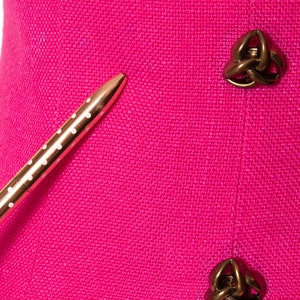 Vintage 1980s Skirt Set 80s Hot Pink Matching Two Piece Blouse Top Pencil Skirt Secretary Suit small/medium imagem 10