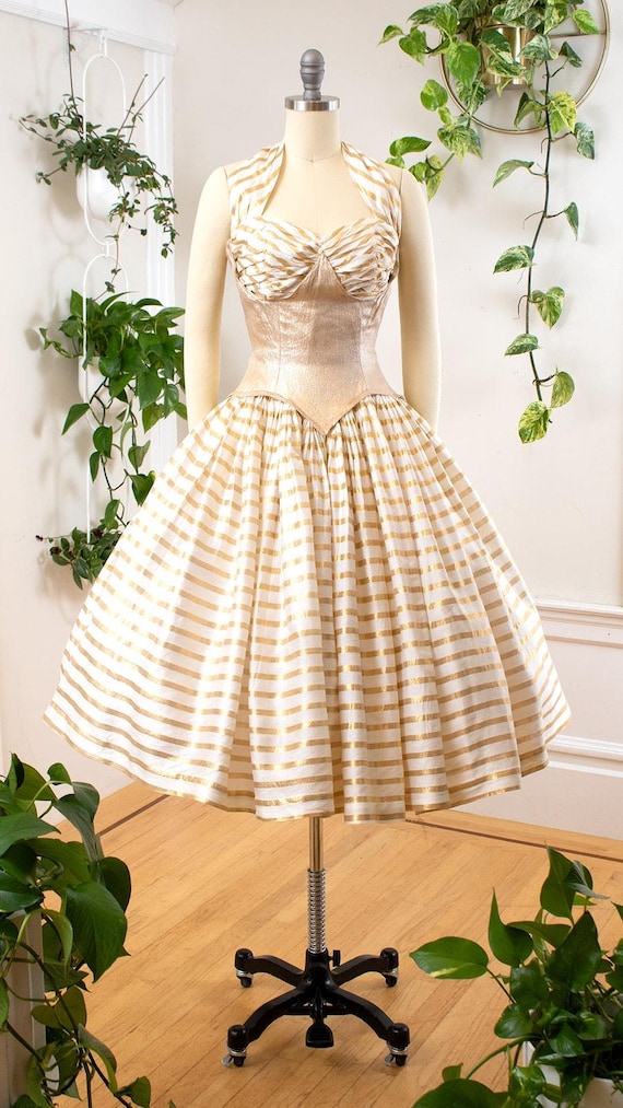 white christmas dresses Rare 1950's Couture Cocktail Dress By Gigliola Curiel For Bergdorf Goo –  Xtabay Vintage main image 1