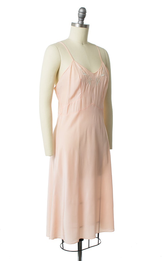 Vintage 1930s Dress | 30s Sheer Peach  Lace Weddi… - image 8