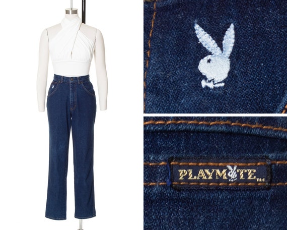 Vintage 1990s Jeans | 90s PLAYBOY Bunny PLAYMATE … - image 1
