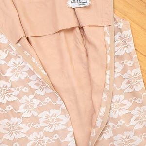 Vintage broekpak uit de jaren 70 | Jaren 70 LILLI DIAMOND Lace Overlay witbeige tuniektop hoge taille broek alternatieve bruid bijpassende 2-delige set | klein afbeelding 10