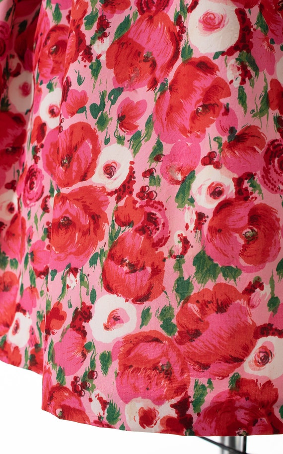 Vintage 1950s Sundress | 50s Rose Floral Printed … - image 9