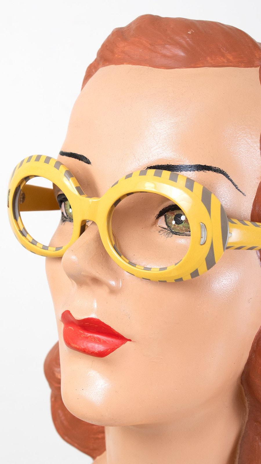 Vintage 1960s Glasses Frames | 60s Suntimer Victory Striped 