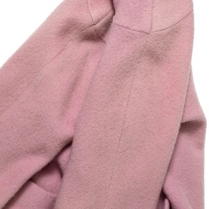Vintage 1960s Coat | 60s Light Pastel Purple Wool Winter Spring Solid Color Car Coat (small/medium) image 9