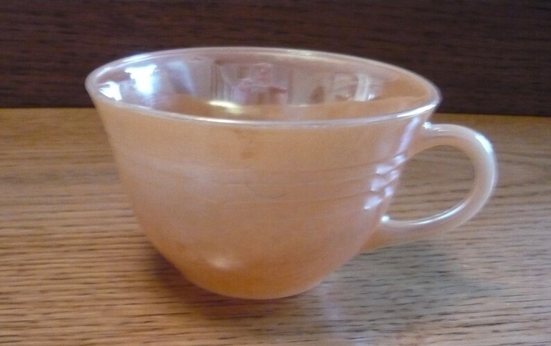 Fire King Coffee TEA Cup Peach Pink Vintage