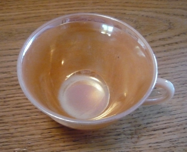 Fire King Coffee TEA Cup Peach Pink Vintage