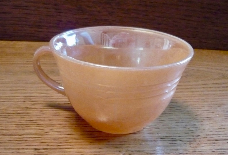 Fire King Coffee TEA Cup Peach Pink Vintage