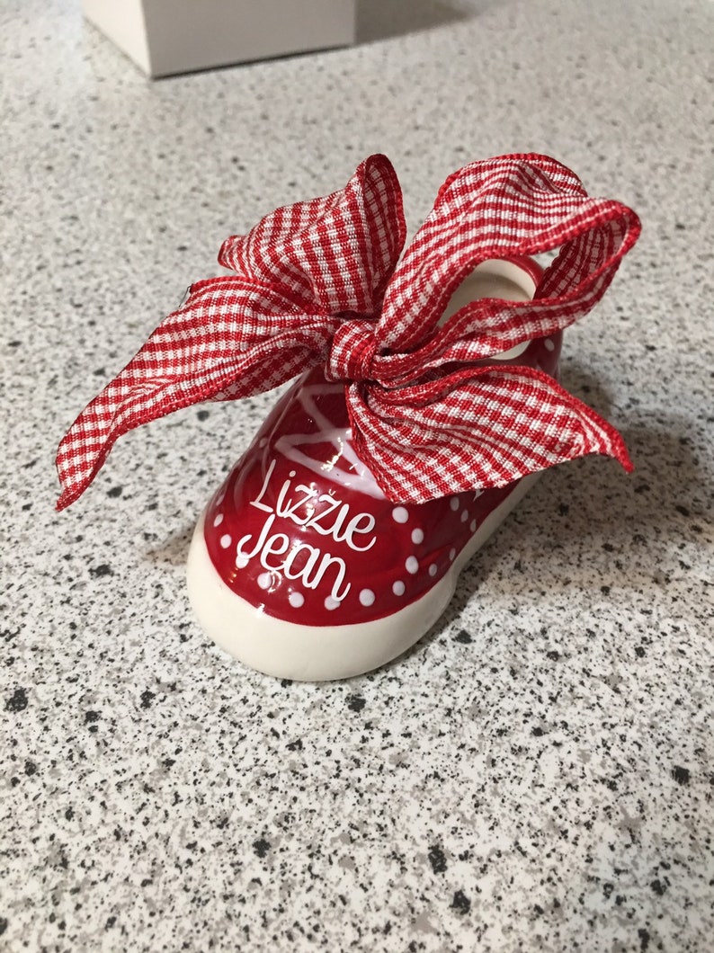 personalized ceramic baby shoes