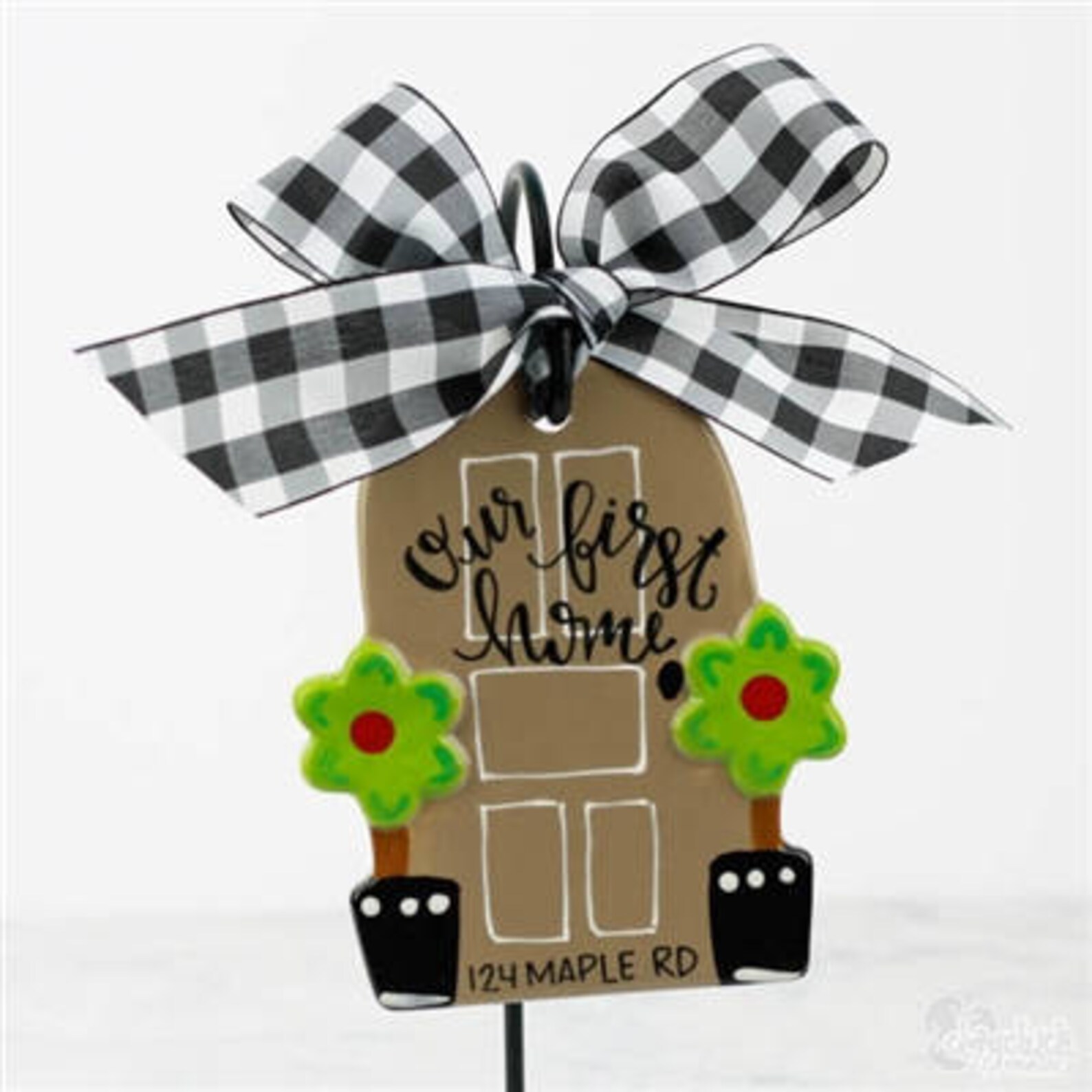 Ceramic House Ornament Personalize With Name House Number Etsy