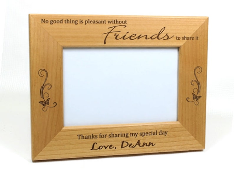 Best Friends Picture Frame,Personalized Picture Frame,Engraved Picture Frame,Wood Picture Frame