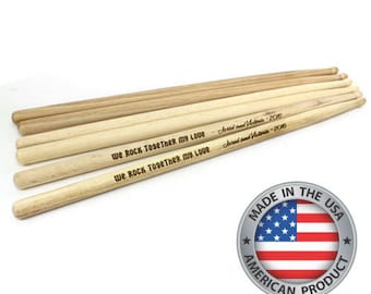 Engraved Drumsticks Personalized Drumsticks Gift For Drummer Wooden Drumsticks Custom Drumsticks Drummer Gifts Gift For Musician