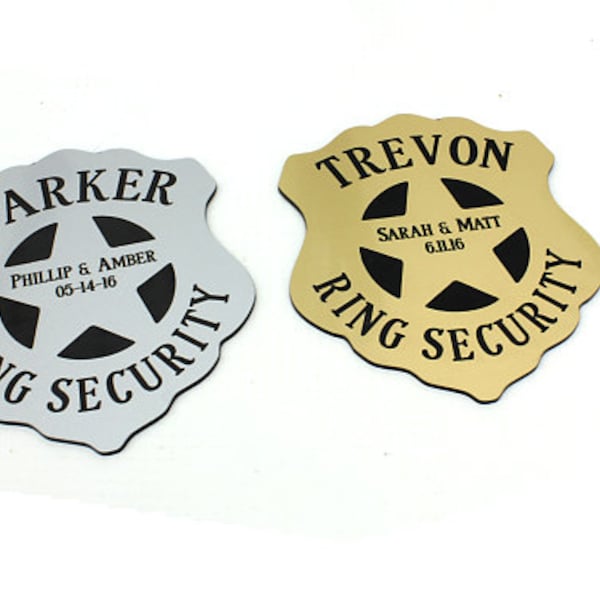 Ring Security Ring Bearer Security Badge Ring Bear Gift Personalized Ring Bearer Badge