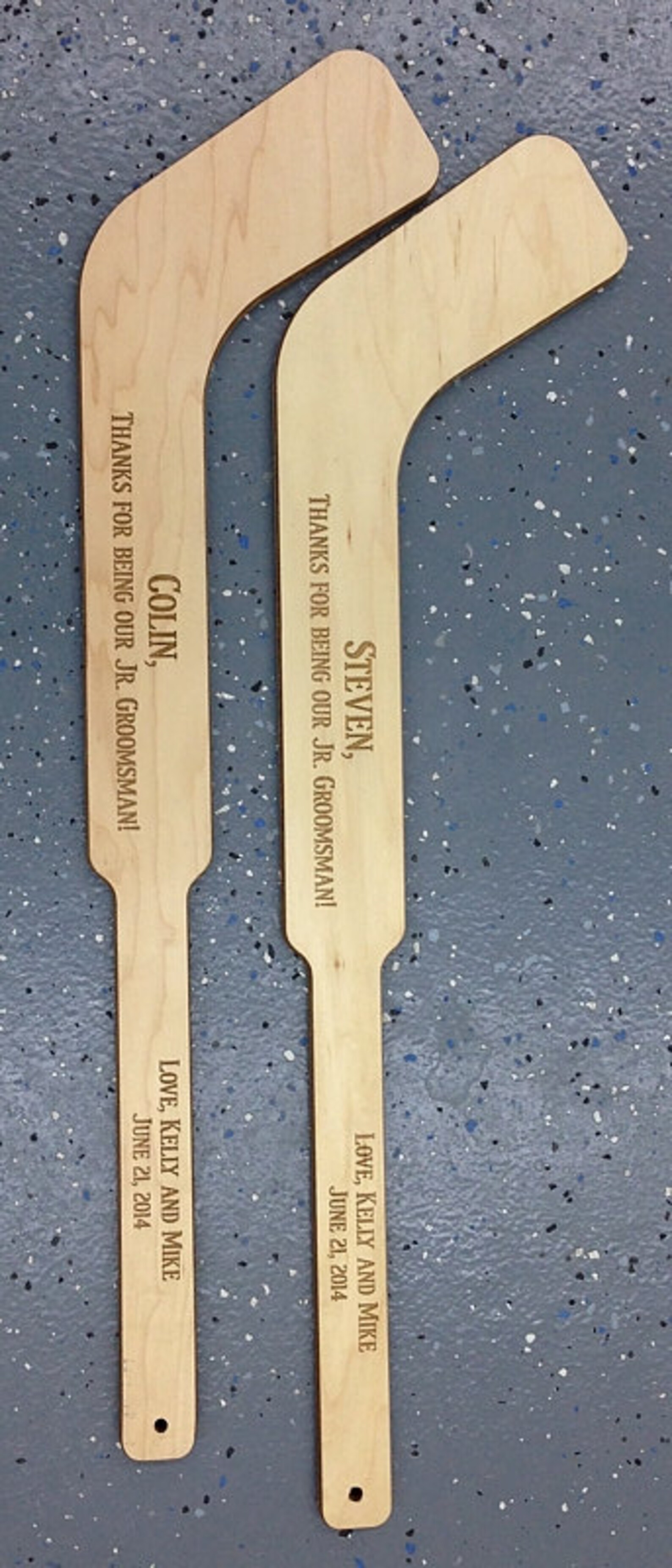 Laser Engraved Mini Hockey Sticks Best Man Gift Groomsmen Etsy