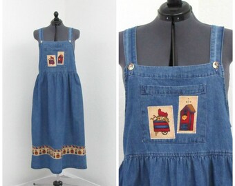denim jumper midi dress
