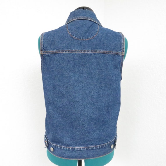 Vintage 90s Disney Winnie The Pooh Denim Vest Top… - image 4