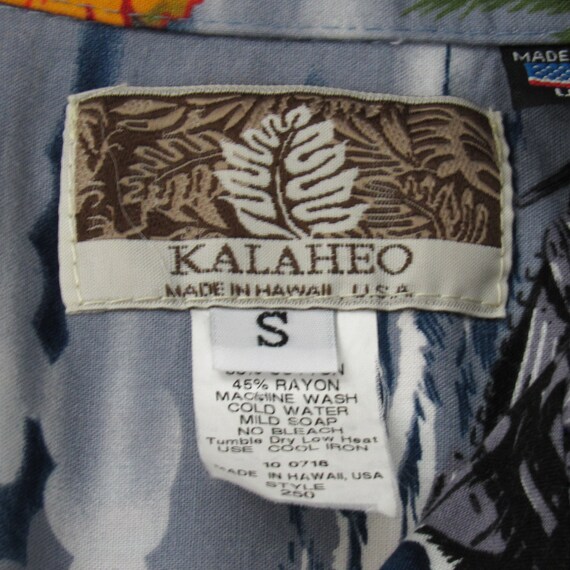 Vintage Kalaheo Gray Hawaiian Shirt, USS Arizona … - image 8