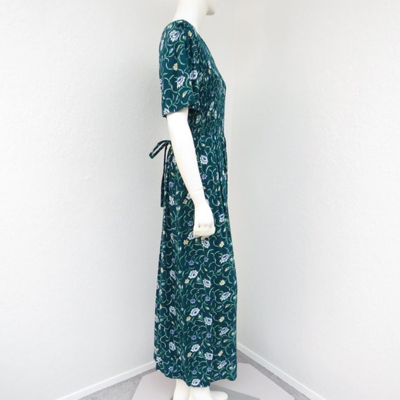 Vintage 90s Green Floral Jumpsuit, Plus Size Jump… - image 7