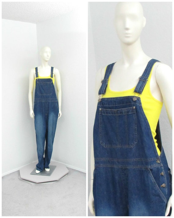 Vintage 90s Cherokee Denim Overalls, Dungarees, Bl