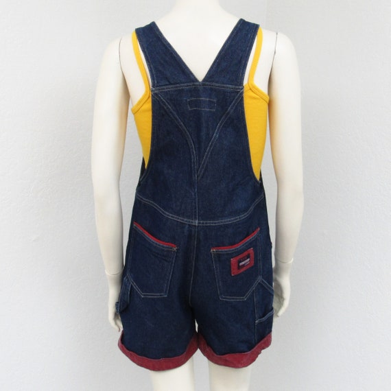 Vintage 90s Bum Equipment Denim Short Overalls, O… - image 6