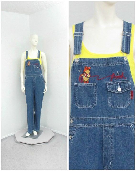 Vintage 90s NOS Winnie The Pooh Denim Overalls, Di