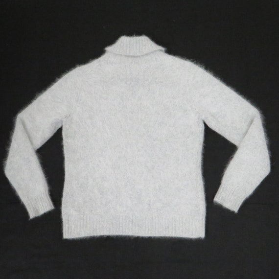 Vintage 80s Rafaella Pale Gray Angora Sweater, Li… - image 3