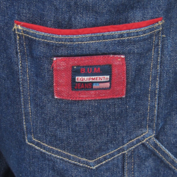 Vintage 90s Bum Equipment Denim Short Overalls, O… - image 7