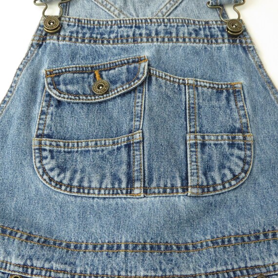 Vintage 90s Denim Short Overalls, Overall Shorts,… - image 8