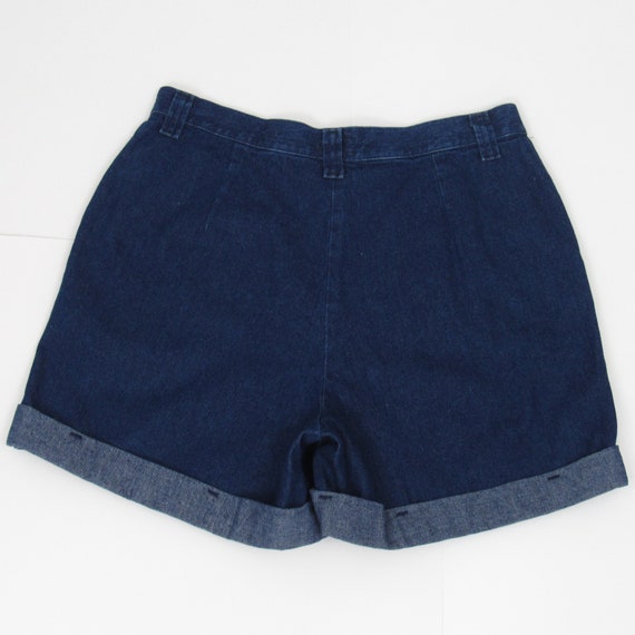 Vintage Riders Dark Wash Denim Shorts, High Waist… - image 3