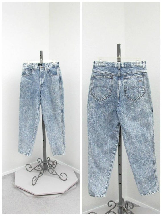 Vintage 80s Acid Wash Jeans, High Waisted Jeans, M