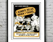 World War II Poster Vintage Weird Benny the Bungler 1945 Art Print