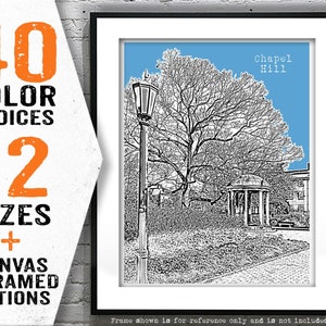 Chapel Hill Poster Art Print North Carolina Rotunda NC Item T5228