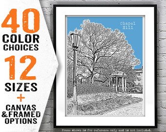 Chapel Hill Poster Art Print North Carolina Rotunda NC Item T5228