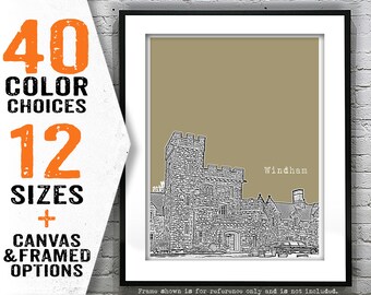 Windham New Hampshire Poster Print Art Skyline NH Item T4088