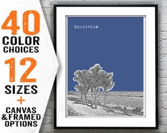 Mauritius Skyline Poster Art Print Item T2274