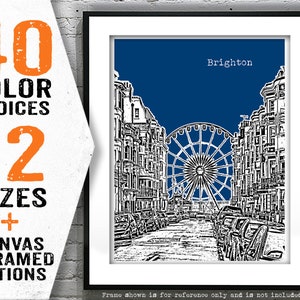 Brighton England Art Poster Skyline Print Item T4209