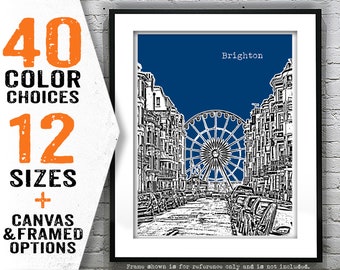Brighton England Art Poster Skyline Print Item T4209